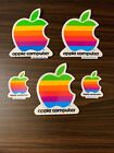 Seltene Vintage 1980er Jahre Apple Computer Regenbogen Aufkleber Aufkleber Macintosh Menge 5