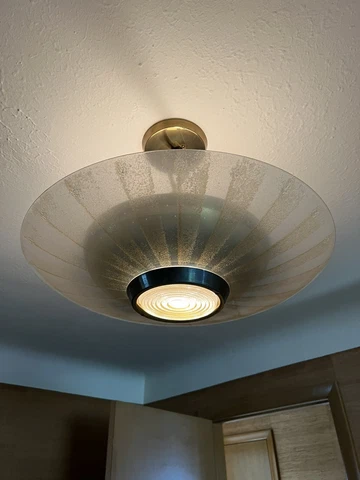 Vintage Mid Century Gerald Thirston Lightolier  Pendant Chandelier 50’s Cover
