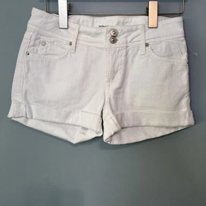 Hudson Jeans Croxley Mid Thigh Low Rise White Denim Cuffed Shorts. NWT Size 24 - Picture 1 of 13