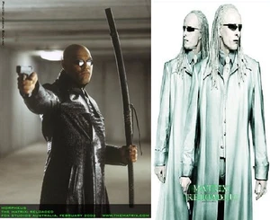 2 PAIRES DE LUNETTES MATRIX NEUVE FRERE TWINS GUN + MORPHEUS + POCHETTES - Imagen 1 de 8