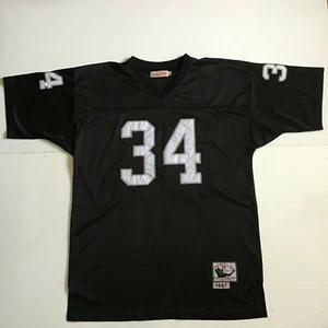 Mitchell & Ness Size 54 Black Throwbacks 1987 NFL Jersey BO Jackson 34 Raiders - Picture 1 of 6
