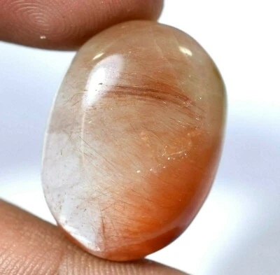 42.00 Ct Natural Rutilated Crystal Inside Brown Hair Top Quality Gemstone - Image 1 of 4