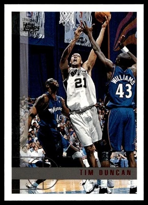1997-98 Topps Tim Duncan Rookie San Antonio Spurs #115 A1 - Image 1 of 2