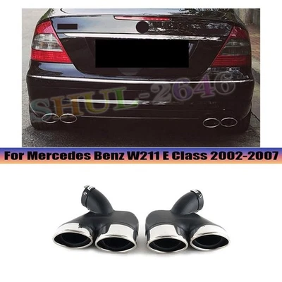 Silenciador de escape de acero inoxidable para Mercedes Benz W211 Clase E 2002-2007 1 par Foto 1 de 4