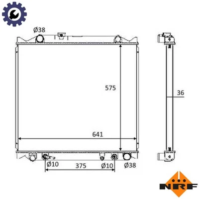 RADIATOR ENGINE COOLING 58647 FOR 1KZ-TE/1KD-FTV 3.0L 4cyl 5VZ-FE 3.4L 6cyl - Image 1 of 4