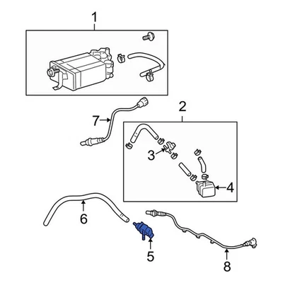 For Toyota Camry 2005-2006 Toyota 2586028050 Vapor Canister Purge Solenoid Foto 1 de 4