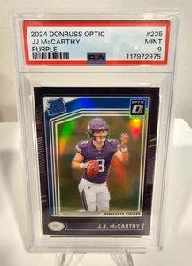 2024 Donruss Optic - Rated Rookie PURPLE - JJ McCarthy #'d /60 COLOR MATCH - Picture 1 of 2