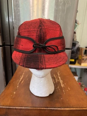 Stormy Kromer The Original Red Black Plaid Cap Wool NWT Made In USA Size 71/4 - Image 1 of 4