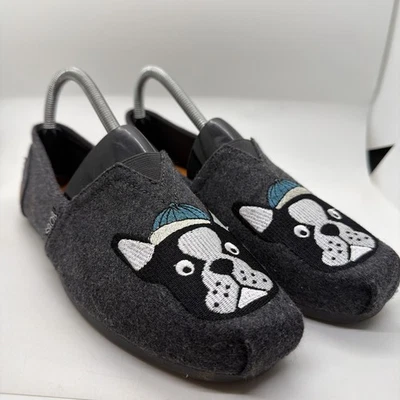 Bob's para perros Skechers planos negros con cara Boston Terrier talla 8 para mujer Foto 1 de 4