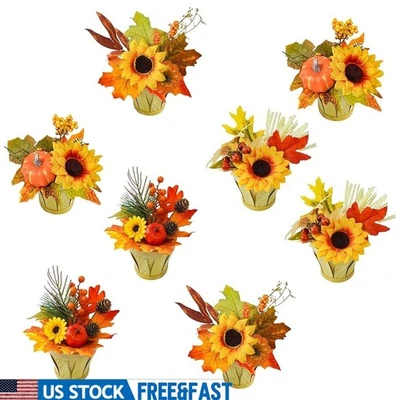 8 Упаковок осени мини горшок цветы декор стола центральные элементы комнатные растения украшения - Изображение 1 из 4