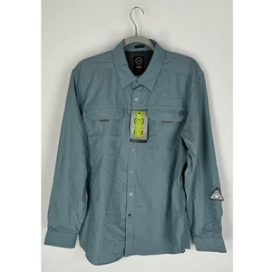 Wrangler All Terrain Gear Long Sleeve Button Up Shirt Mens Large UPF Protection - Picture 1 of 6