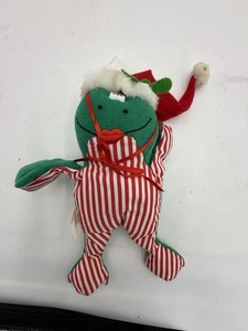 🎄Vintage 1985 Misteltoad Plüsch Mistel Kröte Plüsch 9 Zoll Heartline Weihnachtsfrosch🎄 - Bild 1 von 5