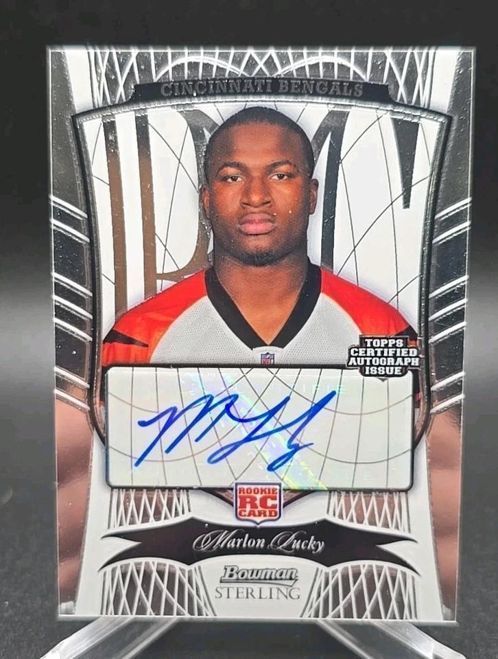 MARLON LUCKY 2009 BOWMAN STERLING AUTO AUTOGRAPH ROOKIE CINCINNATI BENGALS /999 - Image 1 of 4