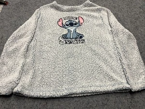 Disney Stitch Girl Pullover Sleepwear Top. Sz. M (8-10). “Sherpa” Like - Picture 1 of 8