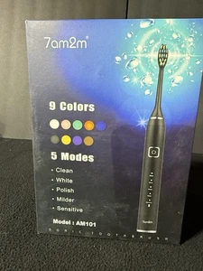 7AM2M Sonic Electric Toothbrush with 6 Brush Heads Pink - Picture 1 of 2