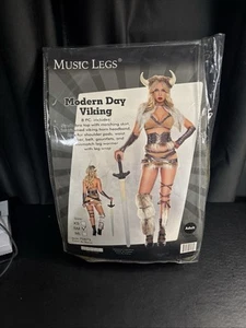 Music legs Modern Day Viking Costume Halloween Masquerade Adult Woman’s VGC - Picture 1 of 6