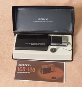 SONY ICR-120 Radio Circuito Integrato Altoparlante Vintage F/S Funzionante Made in Japan - Foto 1 di 9