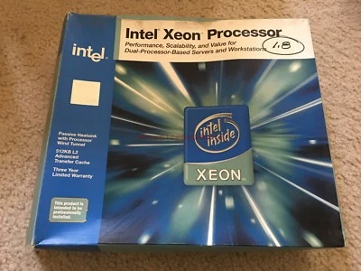 New Intel Xeon BX80532KC2400DSL6EP 2.4GHz 512K Dual Core 603Pin 1.5v 400MHz Bus - Image 1 of 4