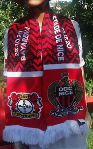 Bufanda de juego 20/21 EL Bayer 04 Leverkusen - OSGC Nice - sin usar - Imagen 1 de 1