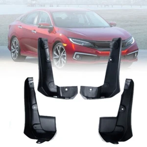 Front+Rear Flaps Flag Splash Mud Guard Protective Fender For Honda Civic 2016-19 - Imagen 1 de 13