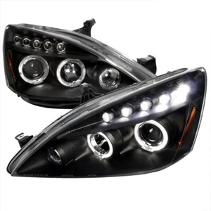 Faros proyectores negros de 2/4 puertas para Honda Accord 03-07 con LED Halo Inspire - Imagen 1 de 2