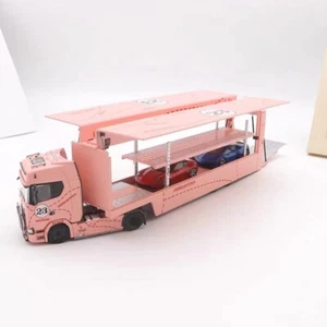 GCD scala 1/64 Scania S730 camion trasporto metallo pressofuso modello auto regalo rosa - Foto 1 di 5