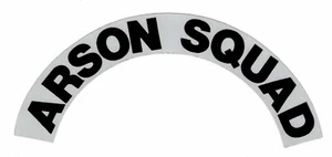ARSON SQUAD - Highly Reflective FIRE HELMET CRESCENT  DECALS -  A PAIR - Picture 1 of 1