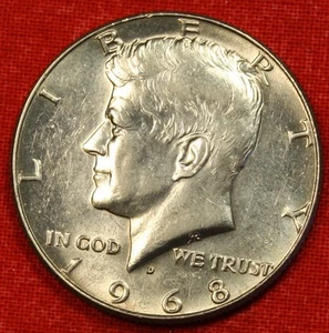 1968-D Kennedy Half Dollar 40% Silver Coin KH86 - Picture 1 of 2