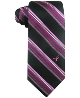Susan G. Komen Knots For Hope Breast Cancer Awareness Neck Tie, Pink/Black/Navy - Image 1 of 4