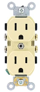 ( G ) Leviton 5014-I 15 A, 125 Volt, Receptacle Duplex, 2-Pole, 3-Wire Box of 70 - Picture 1 of 2