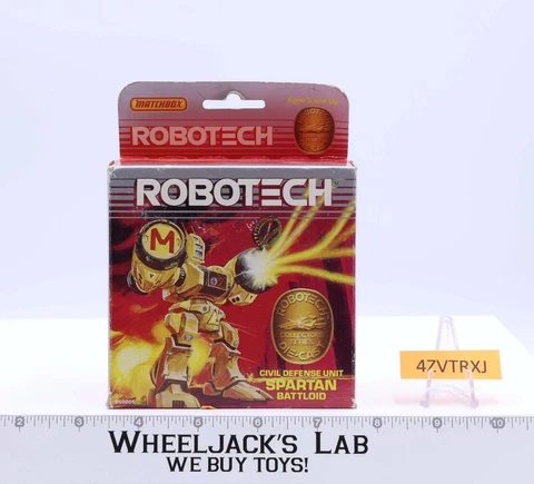 Spartan Battloid Die Cast Civil Defense Unit Robotech 1985 Matchbox Figure Cover