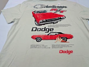 Dodge Challenger R/T lizenziertes Grafik-T-Shirt cremefarben - LARGE NEU - Bild 1 von 9