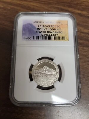 2010 S Washington ATB Quarter - NGC PF69 Ultra Cameo - Mount Hood Oregon  - Image 1 of 4