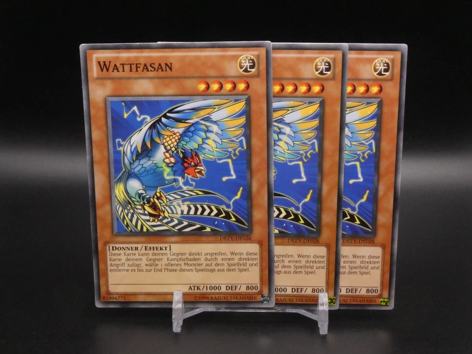 Yugioh Playset 3x Wattfasan DREV DE026/ Common/ Near Mint/ Deutsch/ 1. ED - Bild 1 von 1