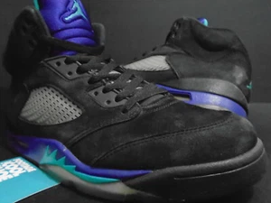 2013 NIKE AIR JORDAN V 5 RETRO BLACK EMERALD GREEN GRAPE ICE WHITE 136027-007 10 - Picture 1 of 10