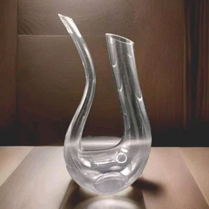Reidel Style Decanter Wine Hand Blown Clear Glass** Unsigned** 13.5"Tall Barware - Picture 1 of 14