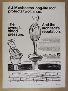 1970 Johns-Manville Asbestos Built-up Roof vintage print Ad - Picture 1 of 1
