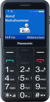 Telefono Cellulare Anziani Tasti Grandi SOS con Base Nero Panasonic KX-TU155EXBN - Immagine 1 di 2
