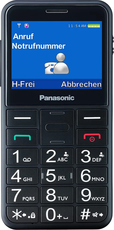 Telefono Cellulare Anziani Tasti Grandi SOS con Base Nero Panasonic KX-TU155EXBN - Immagine 1 di 2