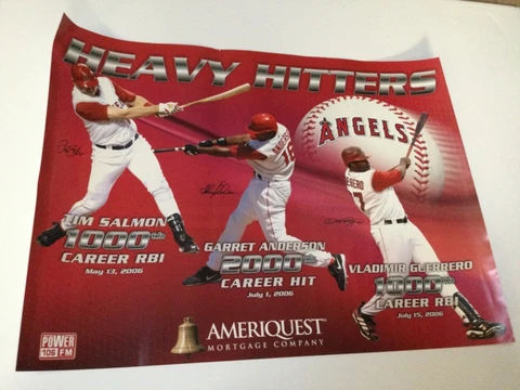 Los Angeles Angels Heavy Hitters Poster Mike Trout Vladimir Guerrero Cover