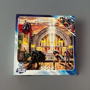 Puzzle Liga de la Justicia 500 piezas Salón de la Justicia 42450 Nuevo Thomas Kinkade Studio DC - Imagen 1 de 9