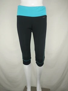 New Balance Medium Leggings M cropped crop turquoise black  lightningdry  EUC - Picture 1 of 12