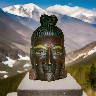 Máscara Rinpoche Tibetana Resistida - Imagem 1 de 3