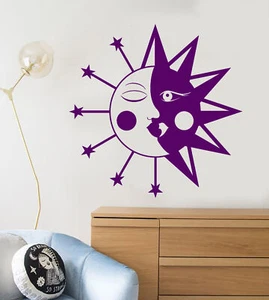 Vinyl Wall Decal Geometric Moon Sun Stars Art Decor For Nursery Stickers 1282ig - Picture 1 of 3
