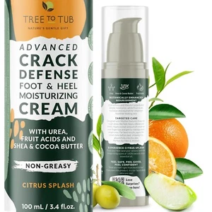 Tree To Tub Advanced Crack Defense - Foot&Heel Moisturing Cream - Citrus - 3.4oz - Picture 1 of 6