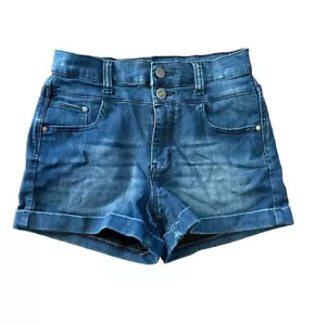 Wallflower Womens Jean Shorts Sassy High-Rise Mom Sz 5 Junior Rolled Cuff - Picture 1 of 11