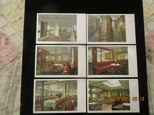 HAPAG- HAMBURG AMERIKA LINE Graf Waldersee Postcard Set ( 6 ) 1908 Ocean Liner - Imagen 1 de 13