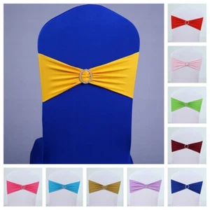 10 PEZZI Fibbia Rotonda Scorrevole Elastica Fascia Sedia Festa Matrimonio Banchetto Decorazione - Foto 1 di 22