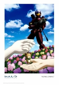 Pluton vs. Spartan 1337 Halo Legends Ghost of Spartan's Past Animation Fine Art - Picture 1 of 7