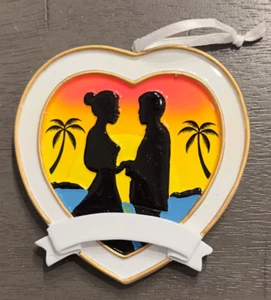 Destination Wedding Topical Wedding Bride & Groom Beach Personalizable Ornament - Picture 1 of 1